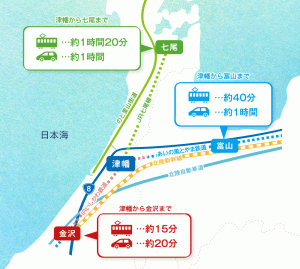 津幡町のアクセスマップ画像