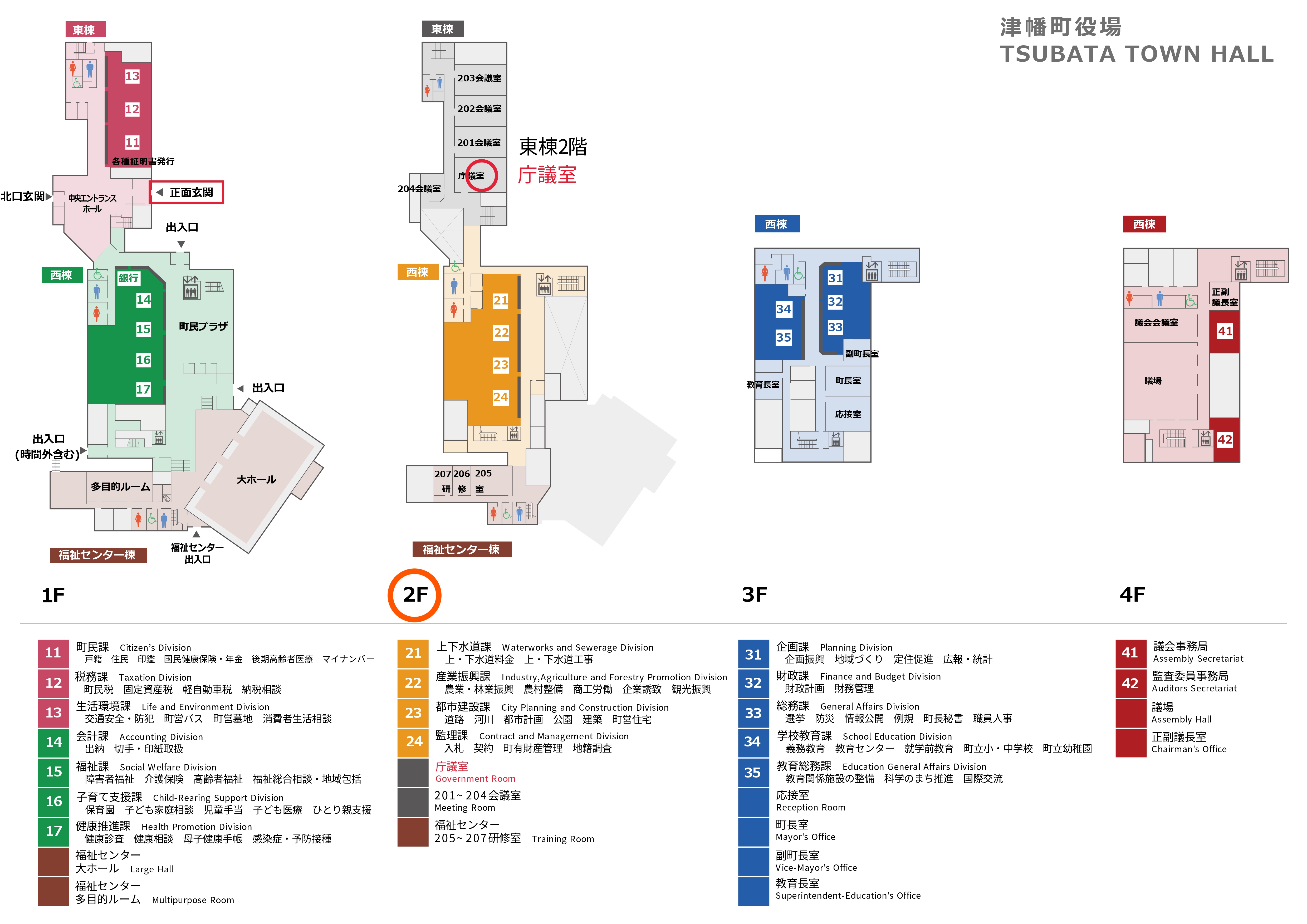 庁議室案内図