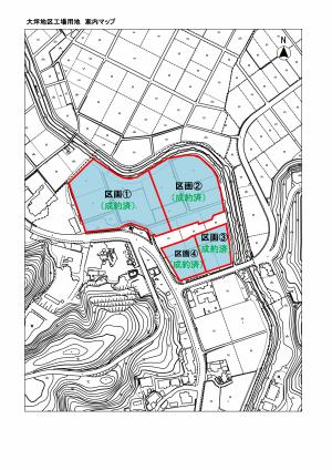 大坪地区工場用地案内マップ