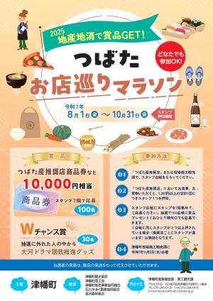 つばたお店巡りマラソンチラシ（表）