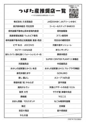 つばたお店巡りマラソンチラシ（裏）