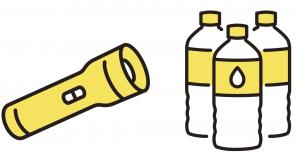 懐中電灯とペットボトル